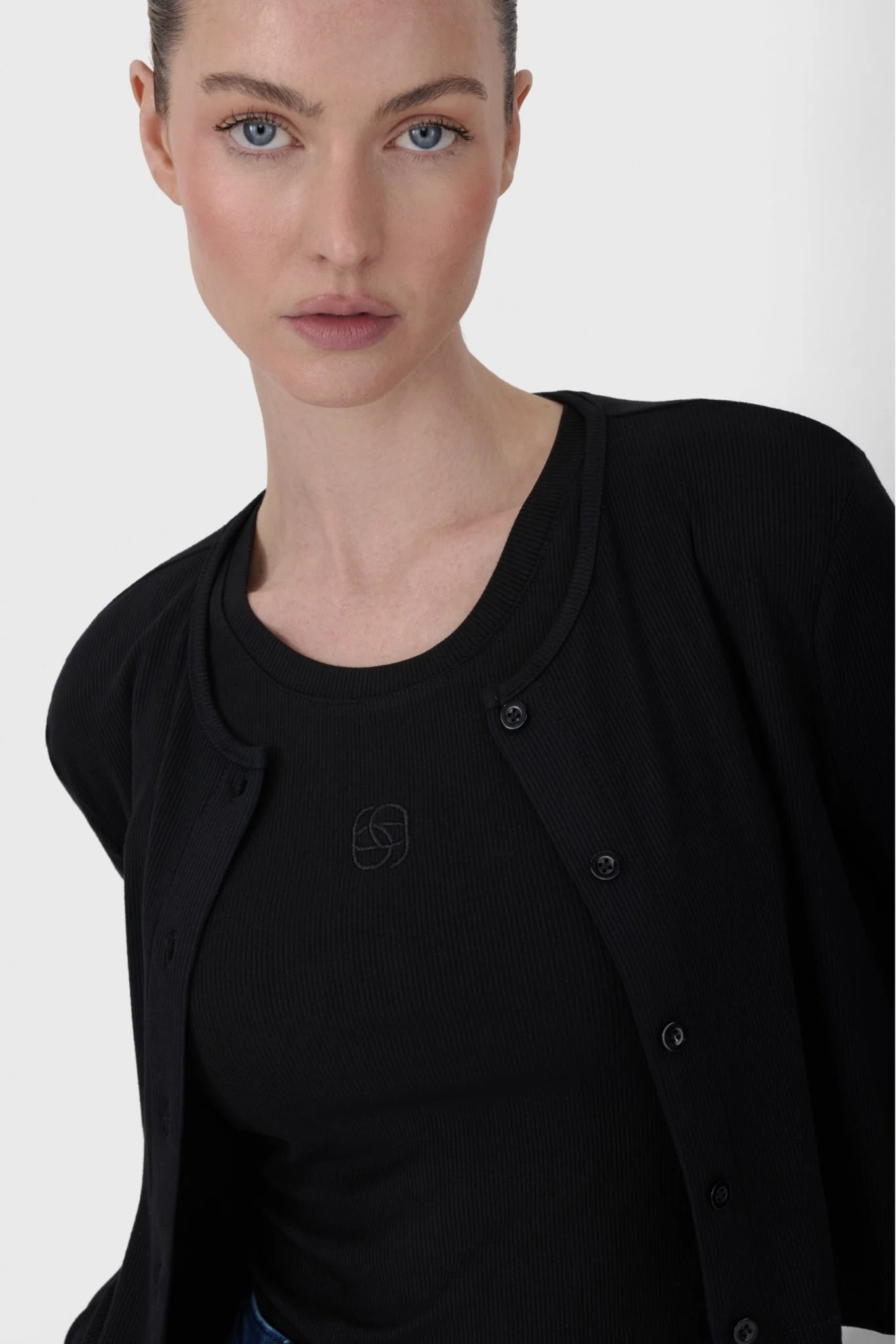 BLACK TANK CARDIGAN SET - Image 3