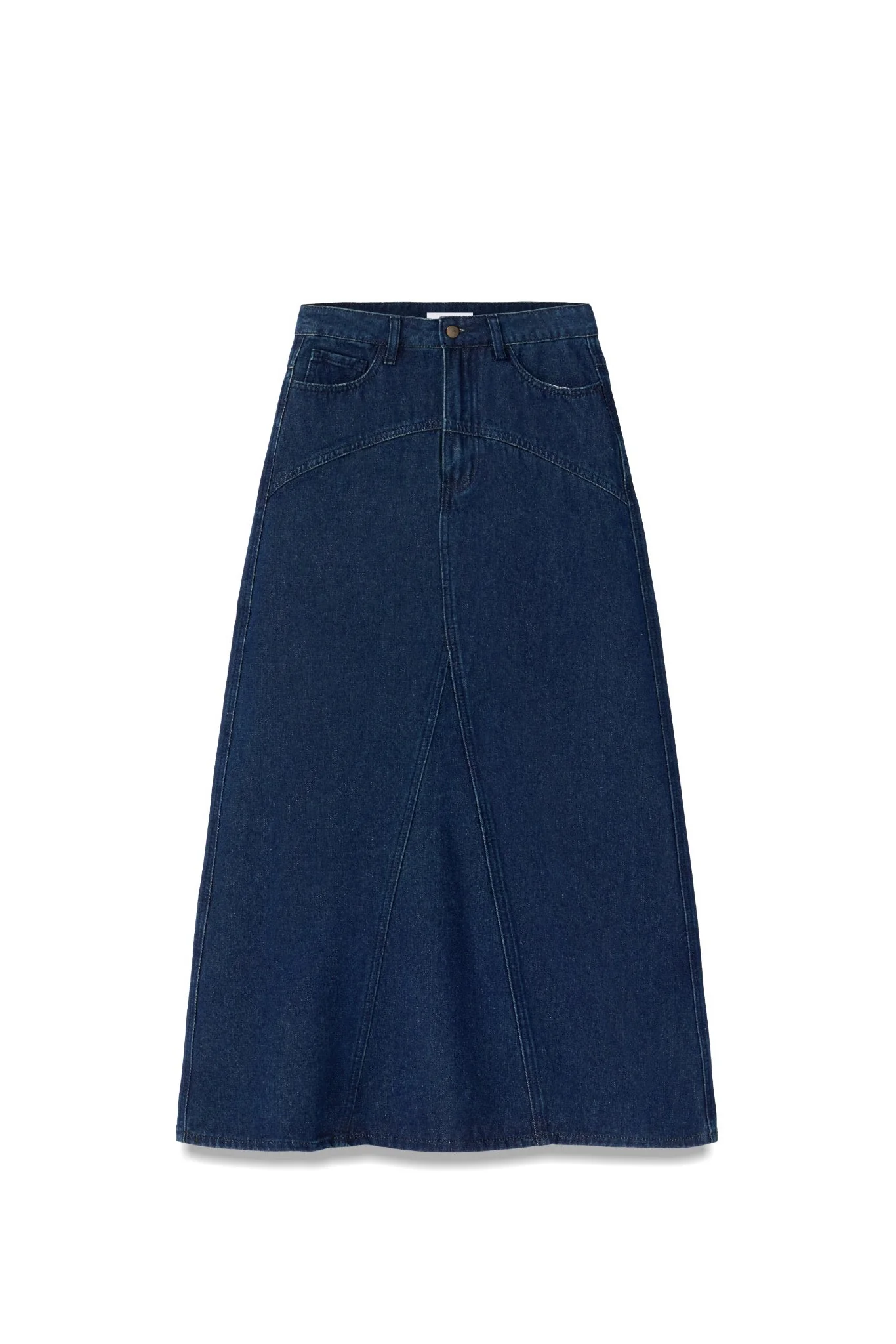Denim A-Line Yoke Skirt - Image 2