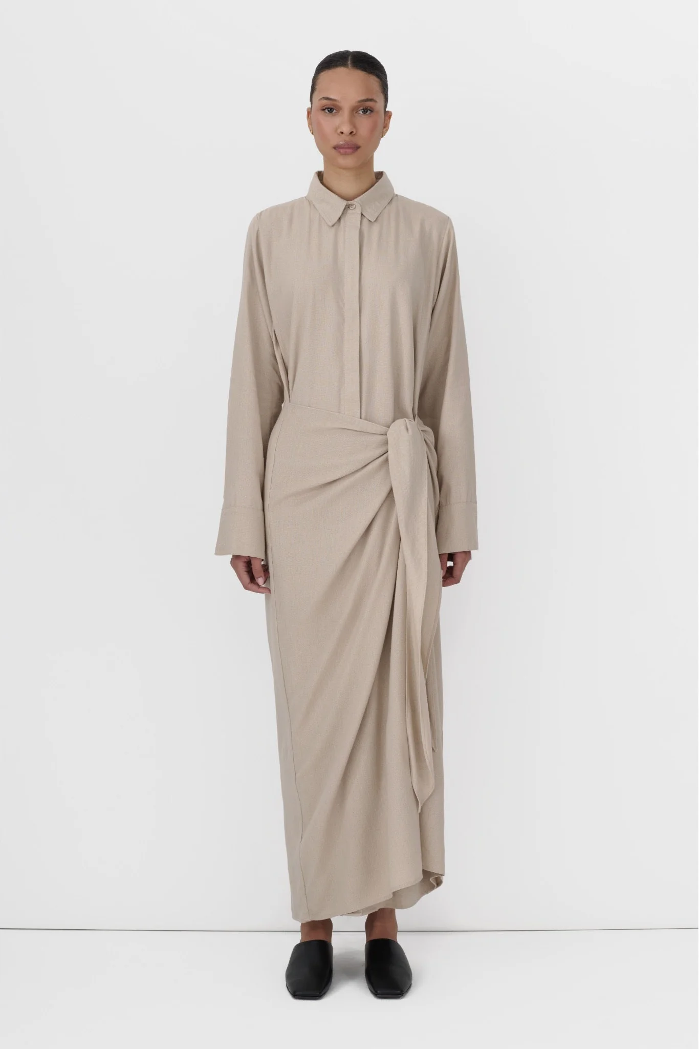 Linen Wrap Dress