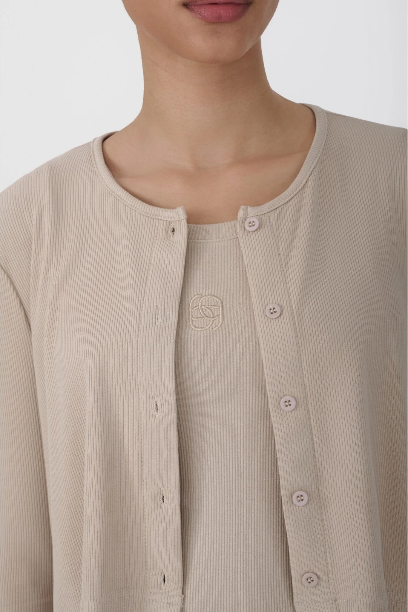 NEUTRAL TANK CARDIGAN SET - Image 3
