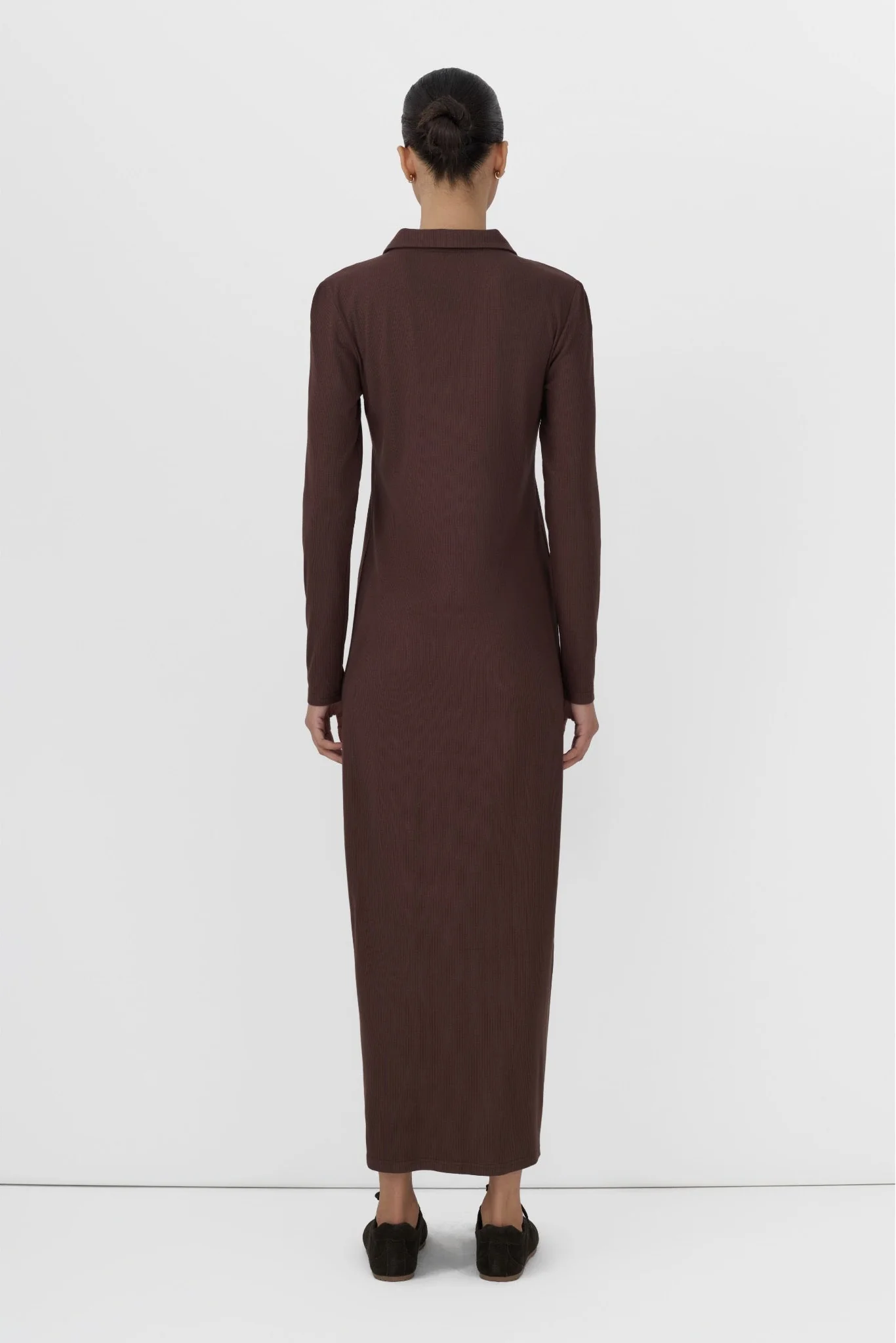 Ribbed Button Dress - Image 2