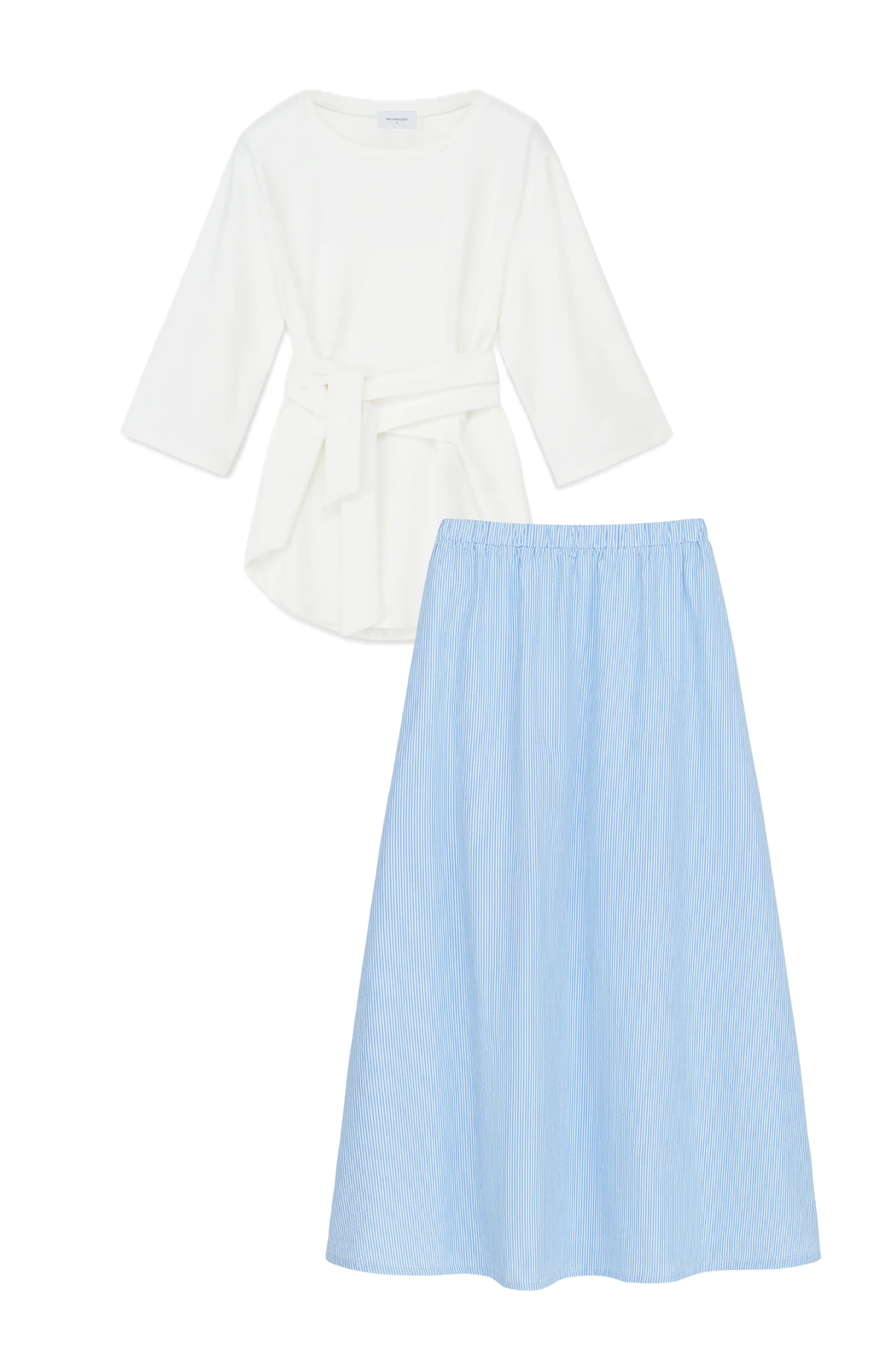 STRIPED TIE TEE SET